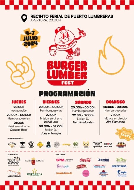 Todo preparado en Puerto Lumbreras para acoger ‘The Burger Lumber Fest’, el primer festival de la hamburguesa murciana