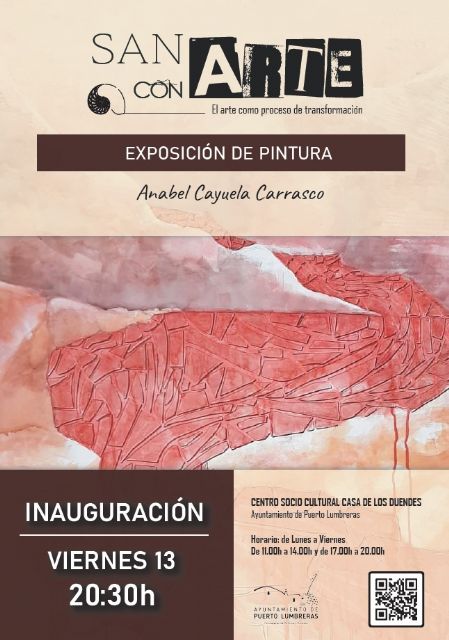 Puerto Lumbreras acoge la exposición de pintura 'Sanarte con Arte' de la artista Anabel Cayuela