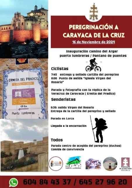 Puerto Lumbreras inaugurará el Camino del Argar como ruta oficial de peregrinación a Caravaca de la Cruz el 16 de noviembre